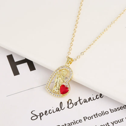 St Jude Inspired Prayer Necklace with Zirconia Pendant