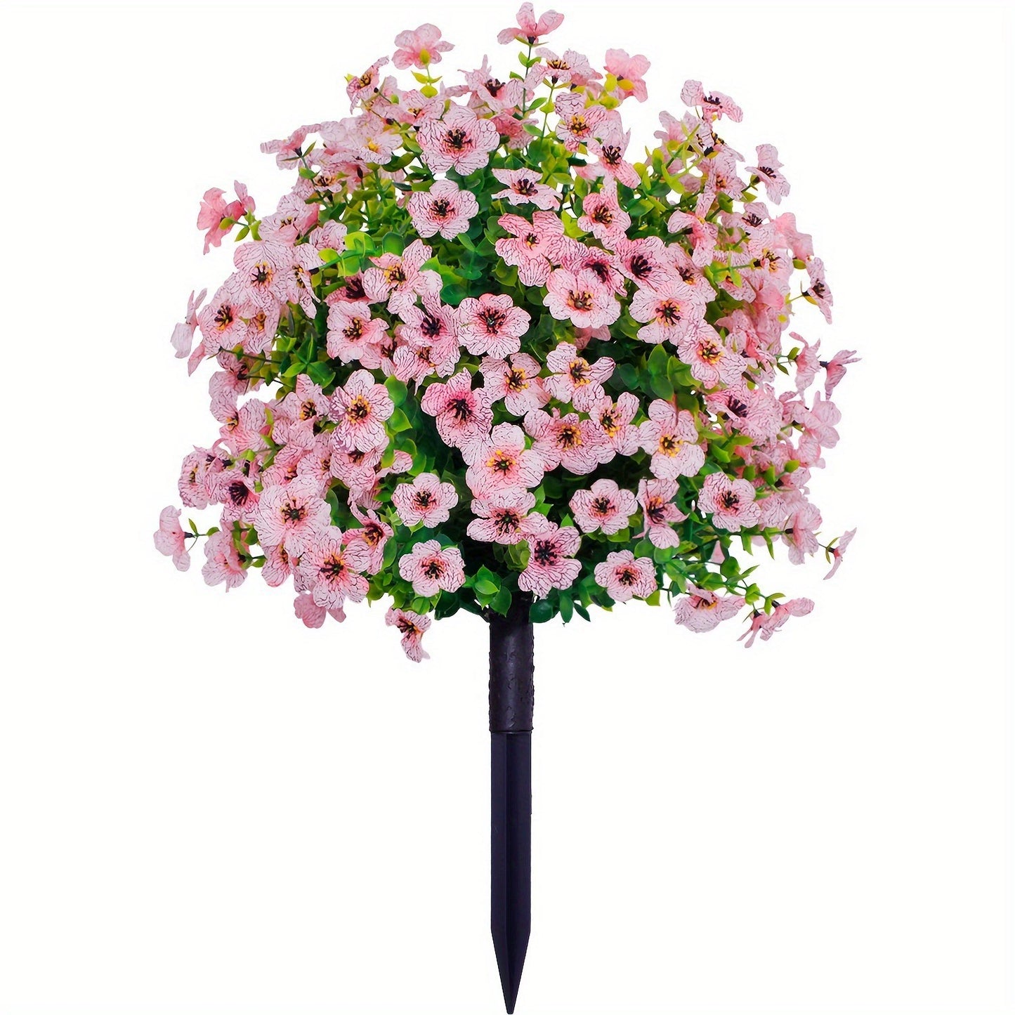 Artificial Straight Plug Plant Flowers with Ground Spikes for Outdoor Decoration