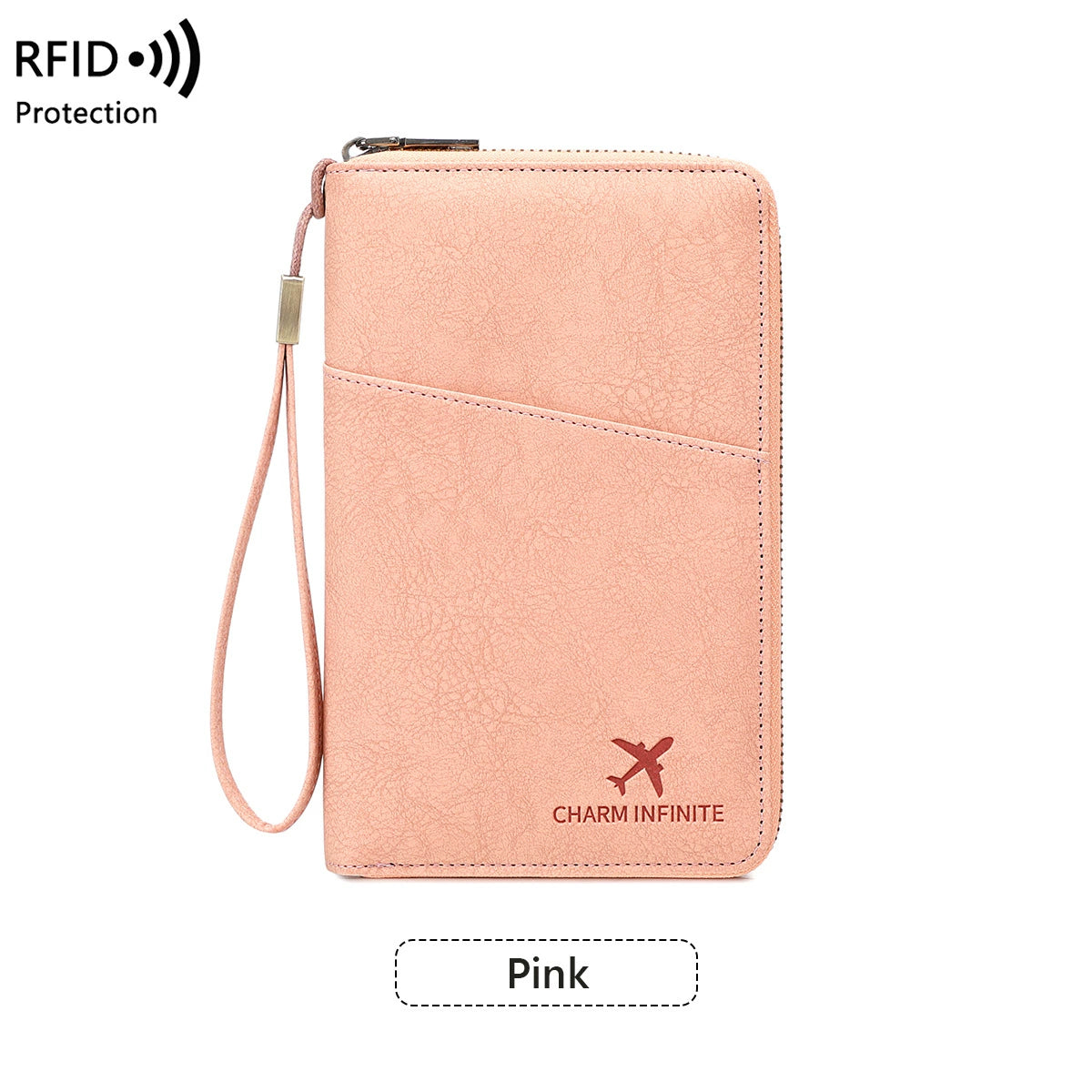 New RFID Anti-magnetic Passport Holder - Long Zipper Passport Clip