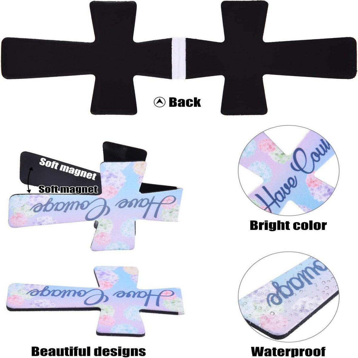 32 Pieces Magnetic Christian Religious Cross Bookmark