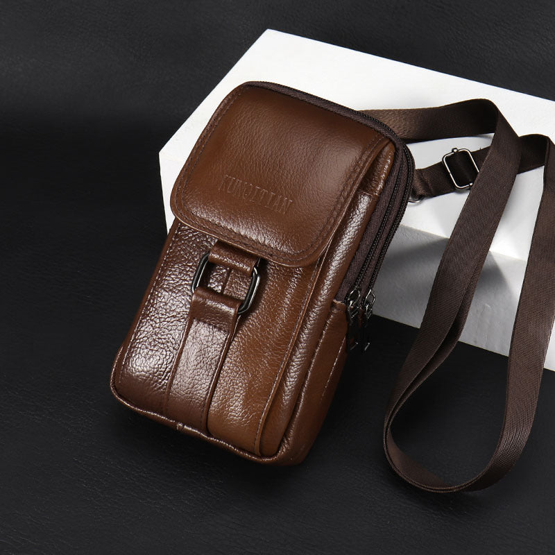 Genuine Leather Crossbody Bag, Messenger Bag Cell Phone Purse
