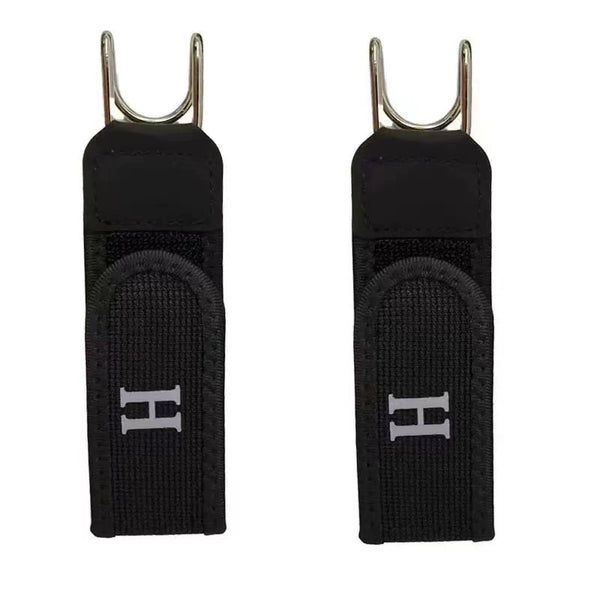 2PCS Tactical Metal Hook Elastic Belt Buckle-Less Invisible Waist Belt Closure