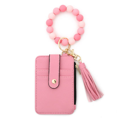 Wallet Silicone Keychain Silicone Bead Bracelet