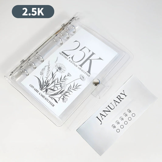 12-Month Money Saving Binder - 10K / 5K / 2.5K Savings Challenge