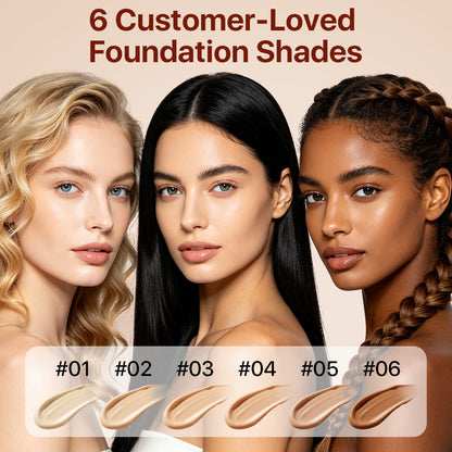 Long-Lasting Wear Matte Smooth Liquid Foundation, Waterproof and Sweatproof for A Translucent, Natural Finish