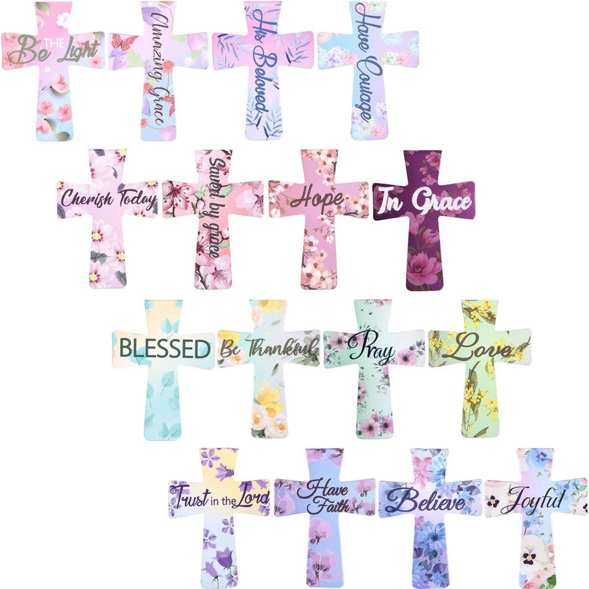 32 Pieces Magnetic Christian Religious Cross Bookmark