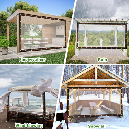 7*11FT Waterproof Clear Tarp with Grommets