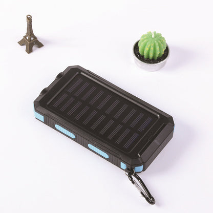 20000mAh Fast Charging Solar Power Bank with Dual LED Flashlight & Compass