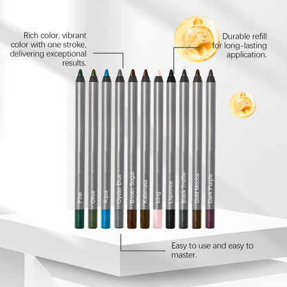 Smooth Eyeliner Gel Pen - Silky Smooth Long-lasting Makeup Eyeliner Gel Pencil