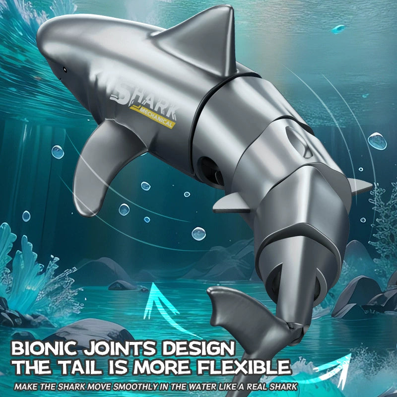 2.4G RC Diving Shark Toy Boat Swimming Pool Toys Gift for Kids Age 6+