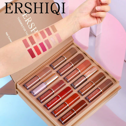 12Pcs Nude Matte Liquid Lipstick Set