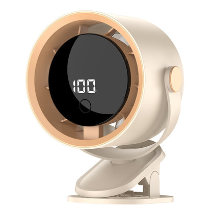 LED Rechargeable Strong Airflow Clip-on Fan for Car