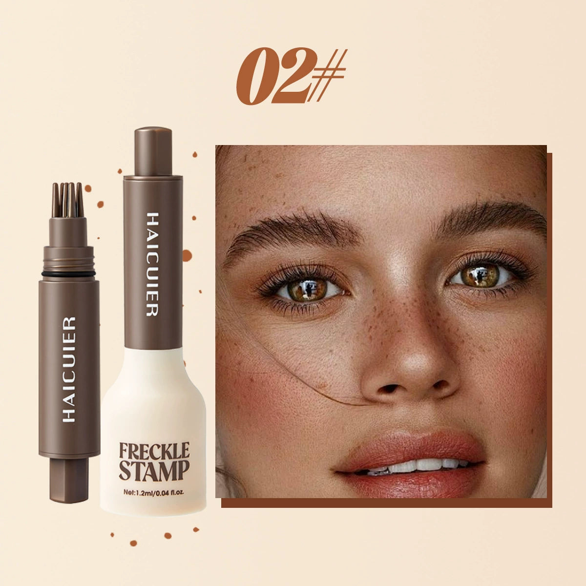 Freckle Stamp – Natural-Looking, Waterproof, Quick-Drying, Smudge-Resistant Faux Freckle Pen