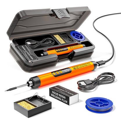 Cordless USB Rechargeable Portable Soldering Iron, 3-speed Temperature Adjustable