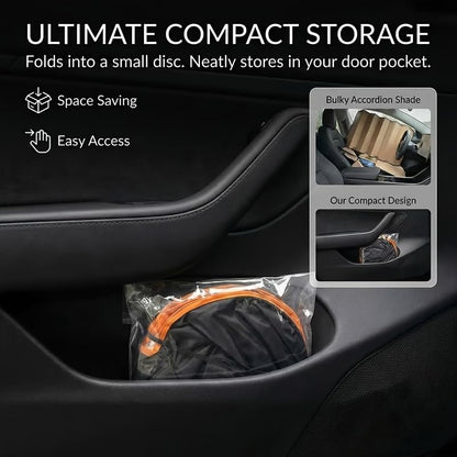 Car Front Windshield Sunshade High Density Shading Fabric Reflective Coating Seamless Edge Fit for Cars SUVs Trucks