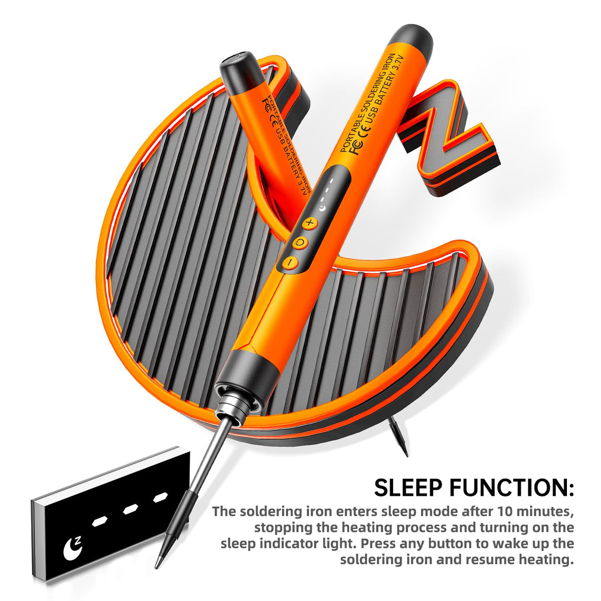 Cordless USB Rechargeable Portable Soldering Iron, 3-speed Temperature Adjustable