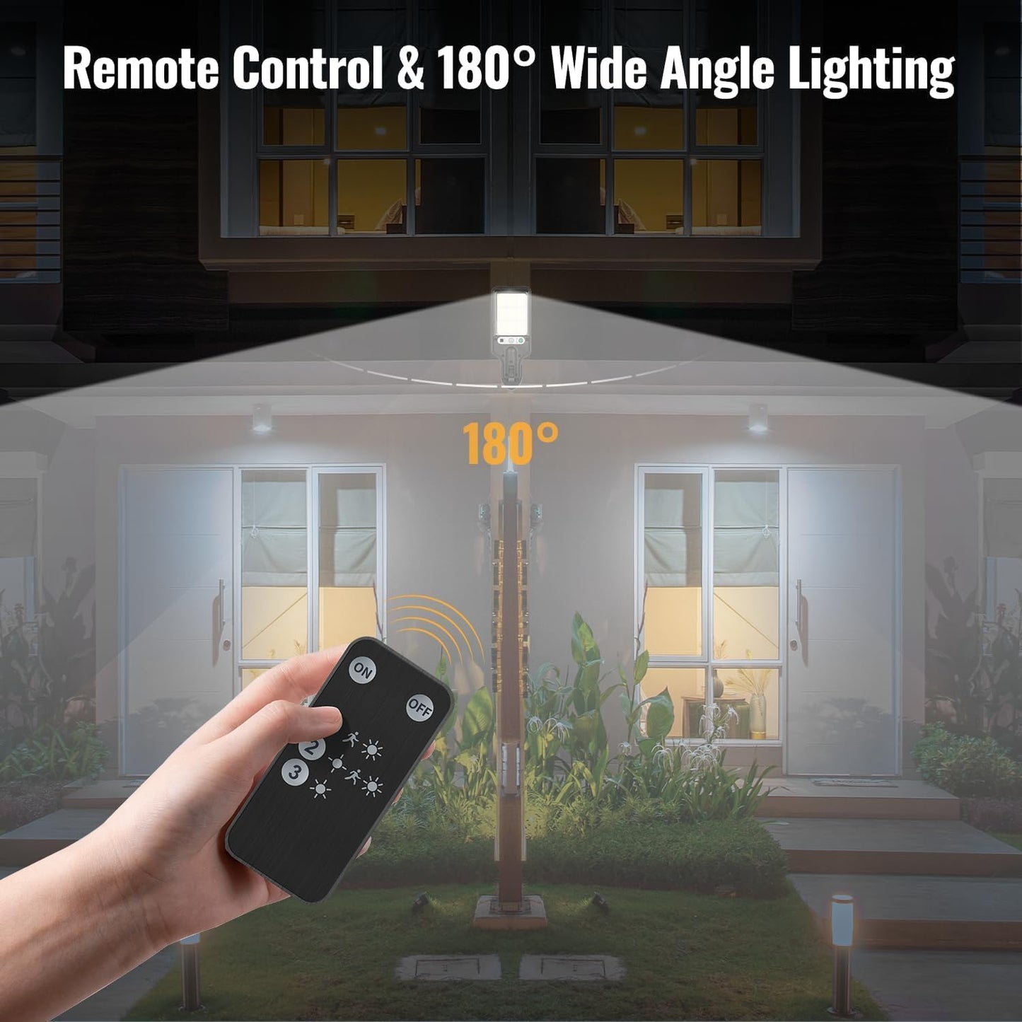 Waterproof LED Motion Sensor Lights Solar Powered