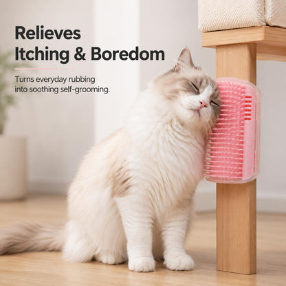 2 Pack Cat Self Groomer Wall Brush , Corner Cat Grooming Comb