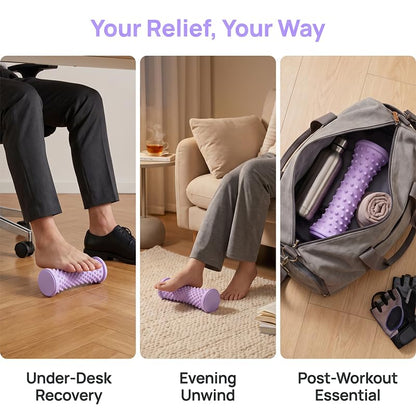 Plantar Fascia Relief Foot Massage Roller - Silicone Muscle Relaxation Massager Wheel