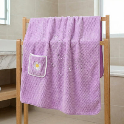 Quick Dry Absorb Water Wearable Bath Towel with Pocket, Soft Lightweight Sleeveless Vest Dress
