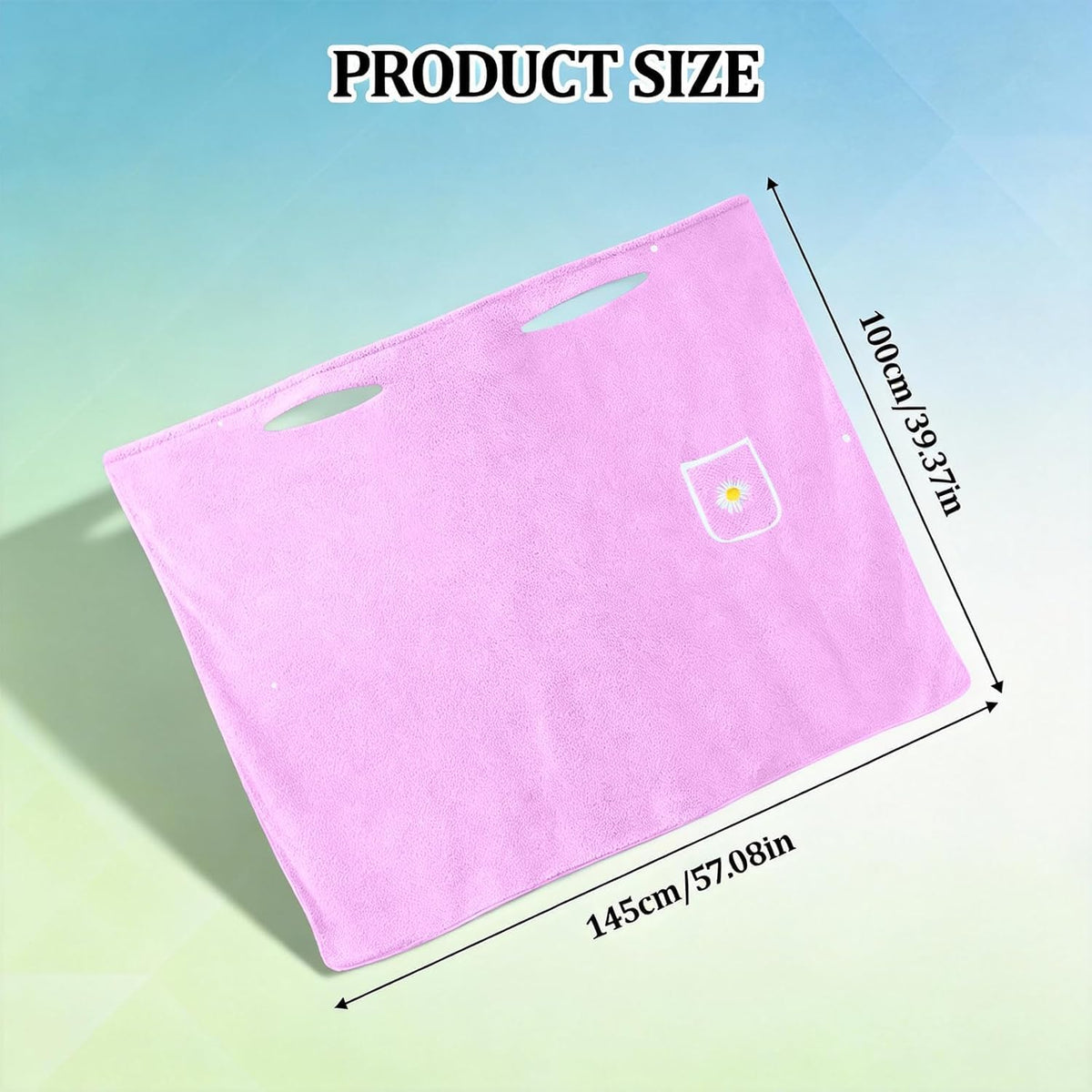 Quick Dry Absorb Water Wearable Bath Towel with Pocket, Soft Lightweight Sleeveless Vest Dress