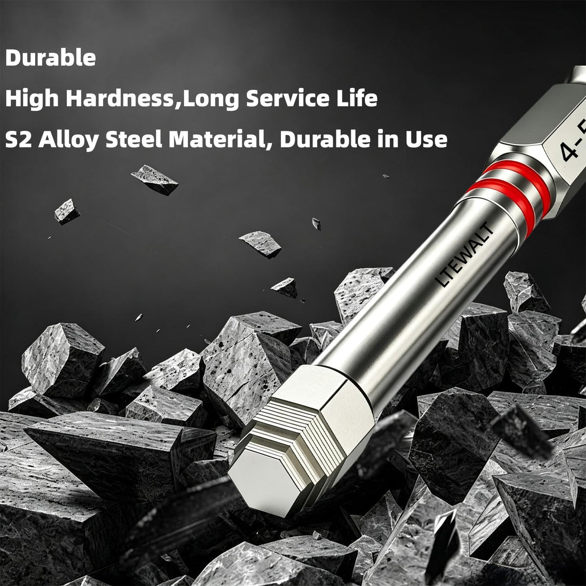 6Pcs Magnetic Hex Driver Bit Set, Multi-Size Hexagonal Shank Nut Driver Bits