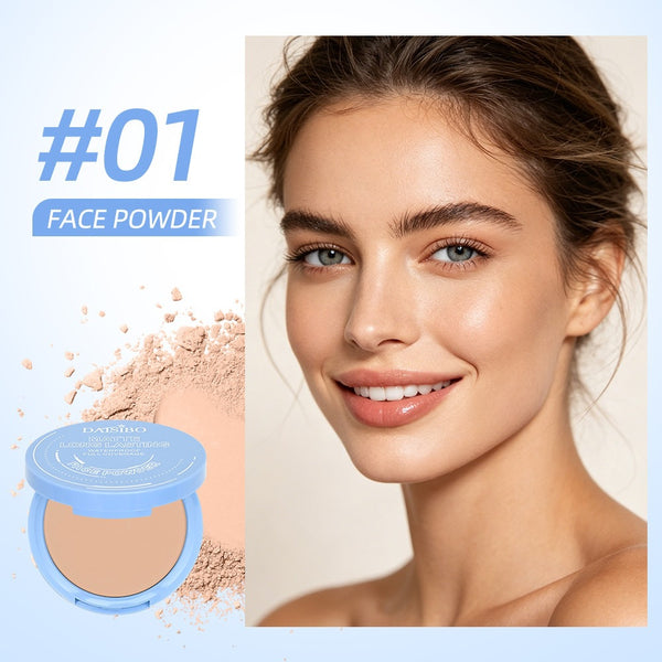 Oil Control Face Pressed Powder,Matte Smooth Flawless Setting Powder Makeup