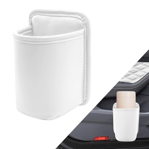 Leather Car Door Cup Holder Wide Mouth Opening, Automotive Accessories Water Bottle Organizer Mount