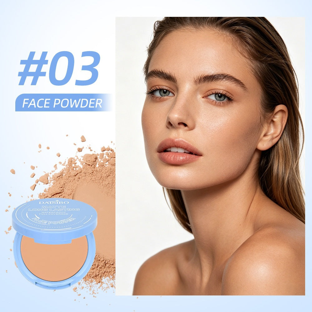 Oil Control Face Pressed Powder,Matte Smooth Flawless Setting Powder Makeup
