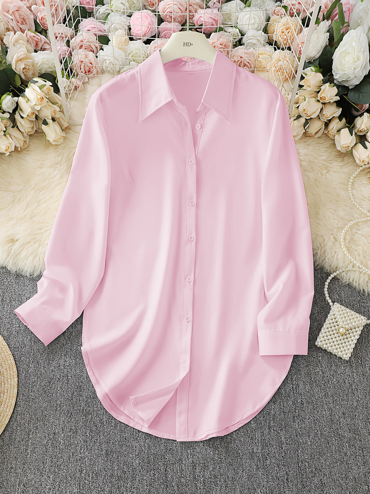 Women's Minimalist Asymmetric Long-Sleeve Shirt