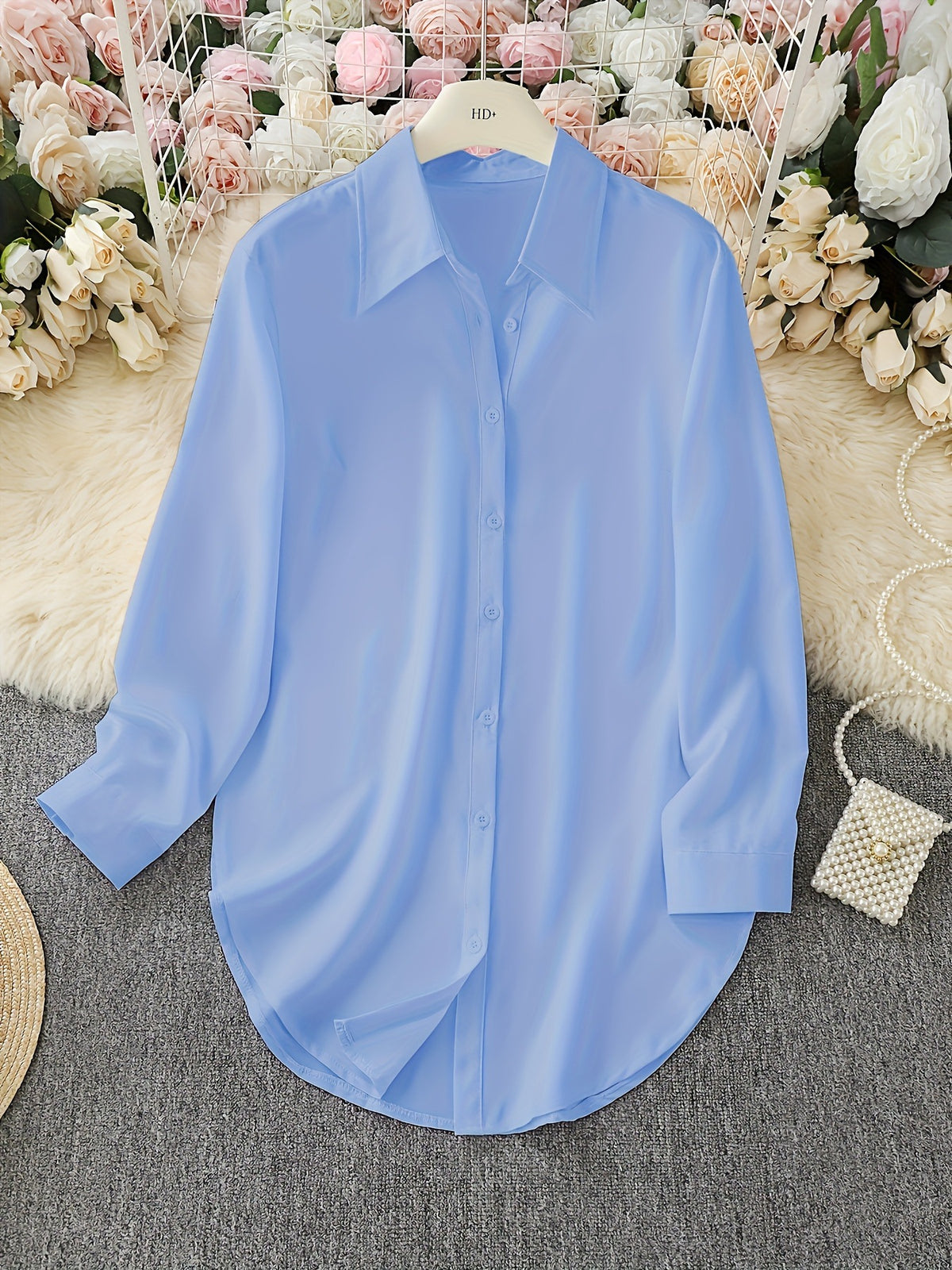 Women's Minimalist Asymmetric Long-Sleeve Shirt