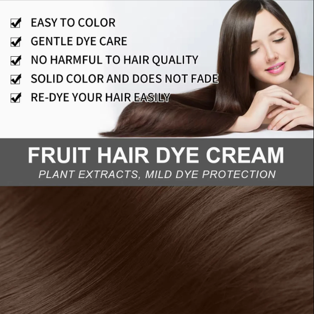 Fruit Essence Hair Dyeing Comb,Plant Extract Hair Dye Essence,Hair Dye Cream With Comb