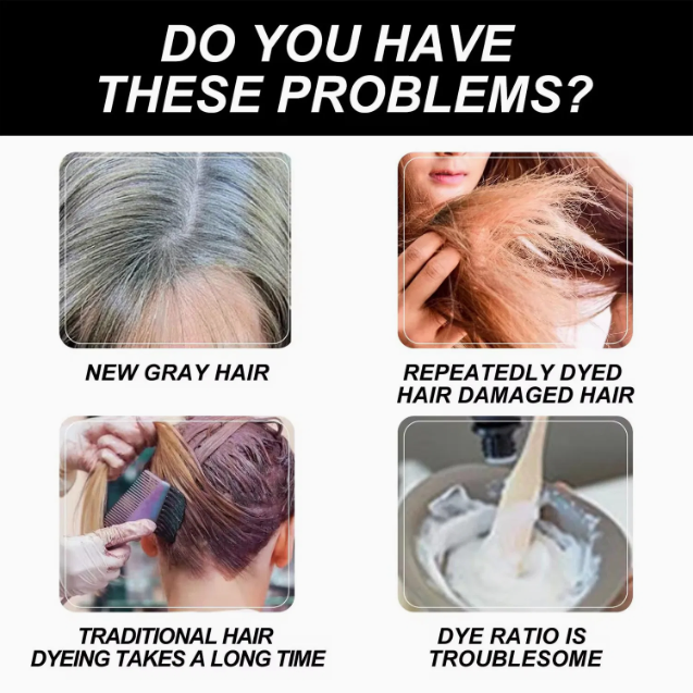 Fruit Essence Hair Dyeing Comb,Plant Extract Hair Dye Essence,Hair Dye Cream With Comb