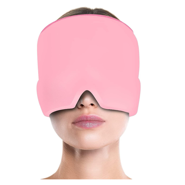 Headache Relief Hat Cold Therapy Ice Head Wrap Ice Pack Mask Cold Cap for Migraine Cap for Puffy Eyes