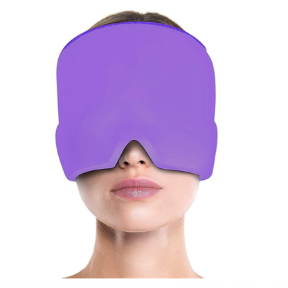 Headache Relief Hat Cold Therapy Ice Head Wrap Ice Pack Mask Cold Cap for Migraine Cap for Puffy Eyes