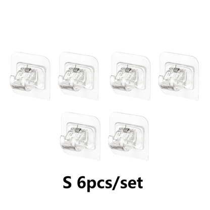 6-Pack Multipurpose Nail-Free Stick on Curtain Rod Hooks Hangers