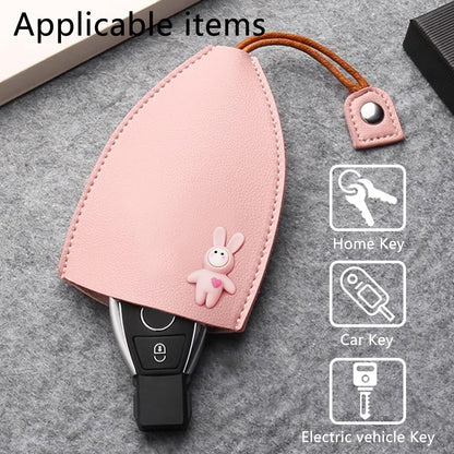 4 PCS Cute Key Case Holder PU Leather Key Pouch
