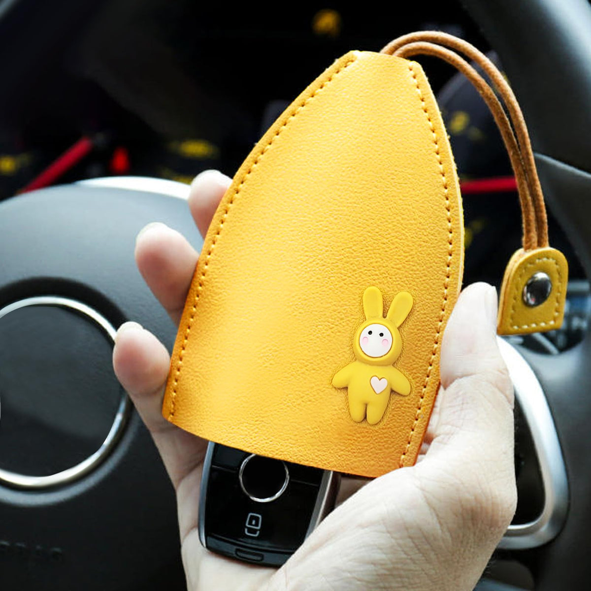 4 PCS Cute Key Case Holder PU Leather Key Pouch