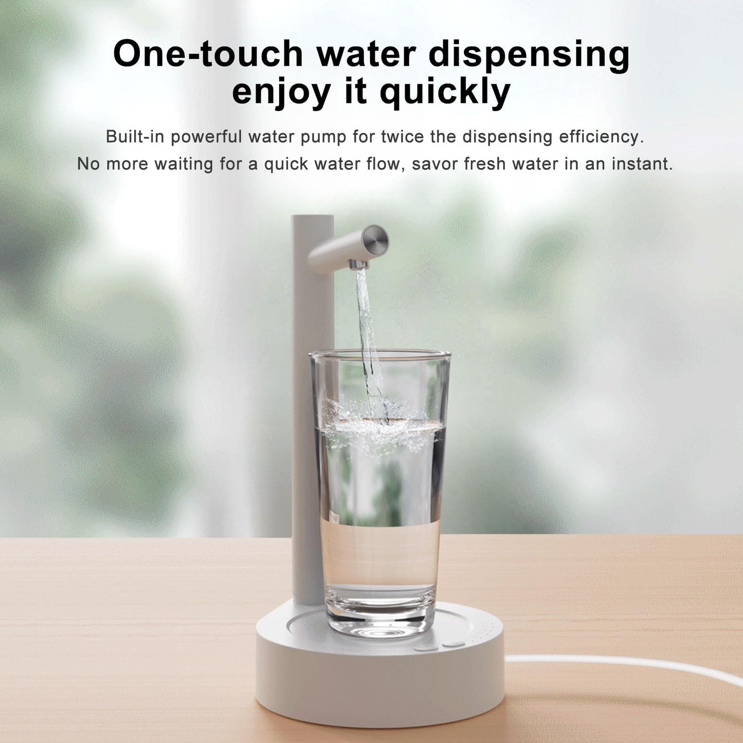 Portable Water Bottle Dispenser Pump, Smart USB Charging Desktop Water Dispenser