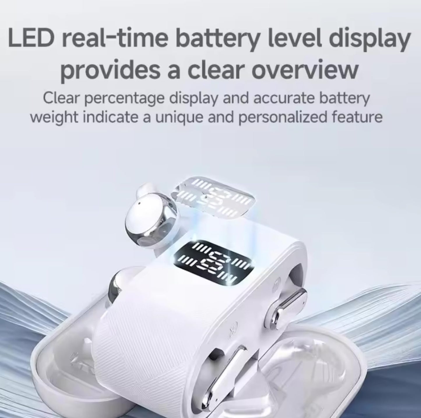 2-in-1 Wireless Earbuds, Open Ear Clip-on & in-Ear Earbuds