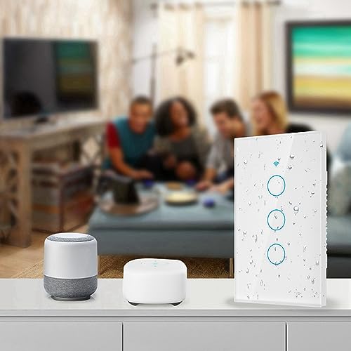 Three-button Smart Remote Control Switch, Compatible with Alexa and Google Assistant