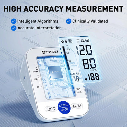 Blood Pressure Monitor, Automatic Digital Upper Arm BP Machine for Home Use