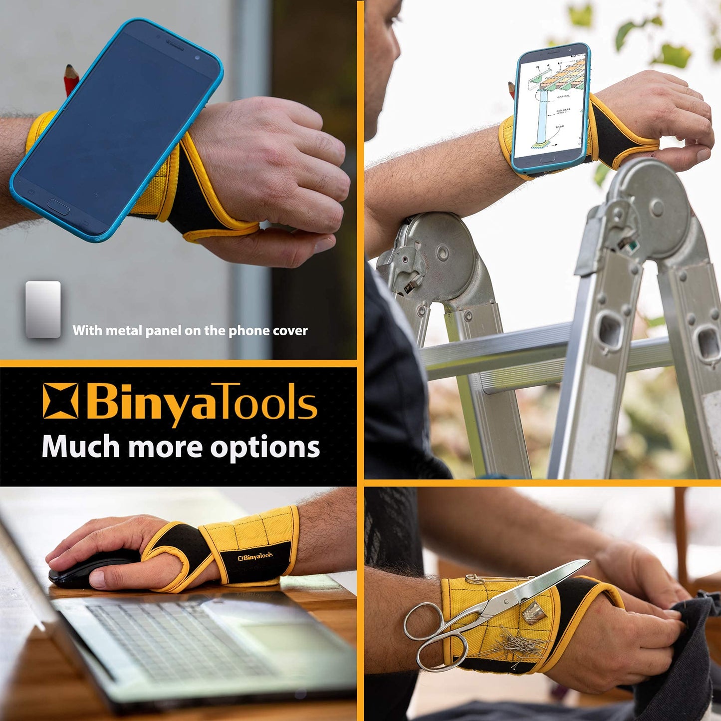 Magnetic Tool Wristband for Mechanics,Keep Screws, Nails, and Drill Bits within Easy Reach.