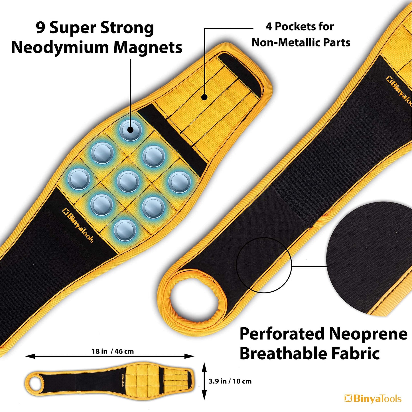 Magnetic Tool Wristband for Mechanics,Keep Screws, Nails, and Drill Bits within Easy Reach.