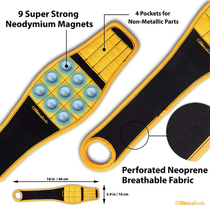 Magnetic Tool Wristband for Mechanics,Keep Screws, Nails, and Drill Bits within Easy Reach.
