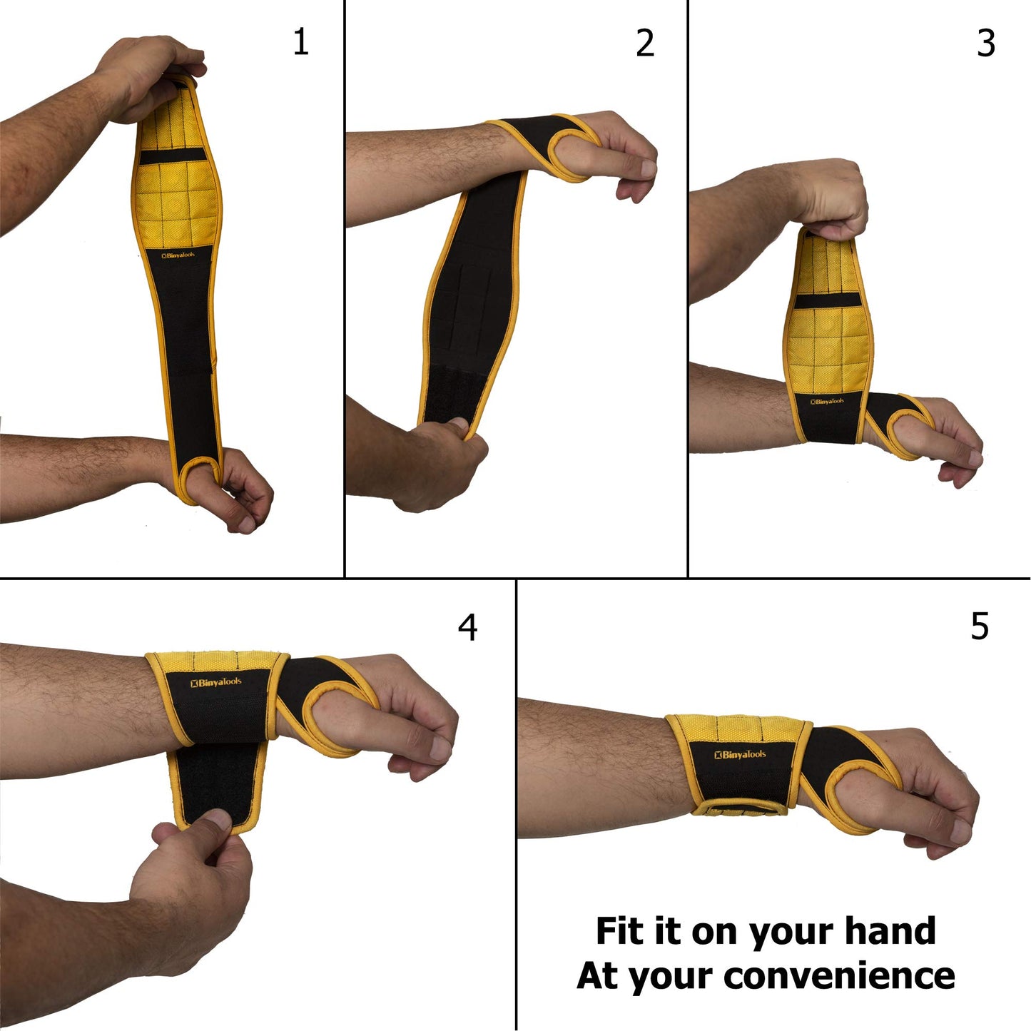 Magnetic Tool Wristband for Mechanics,Keep Screws, Nails, and Drill Bits within Easy Reach.