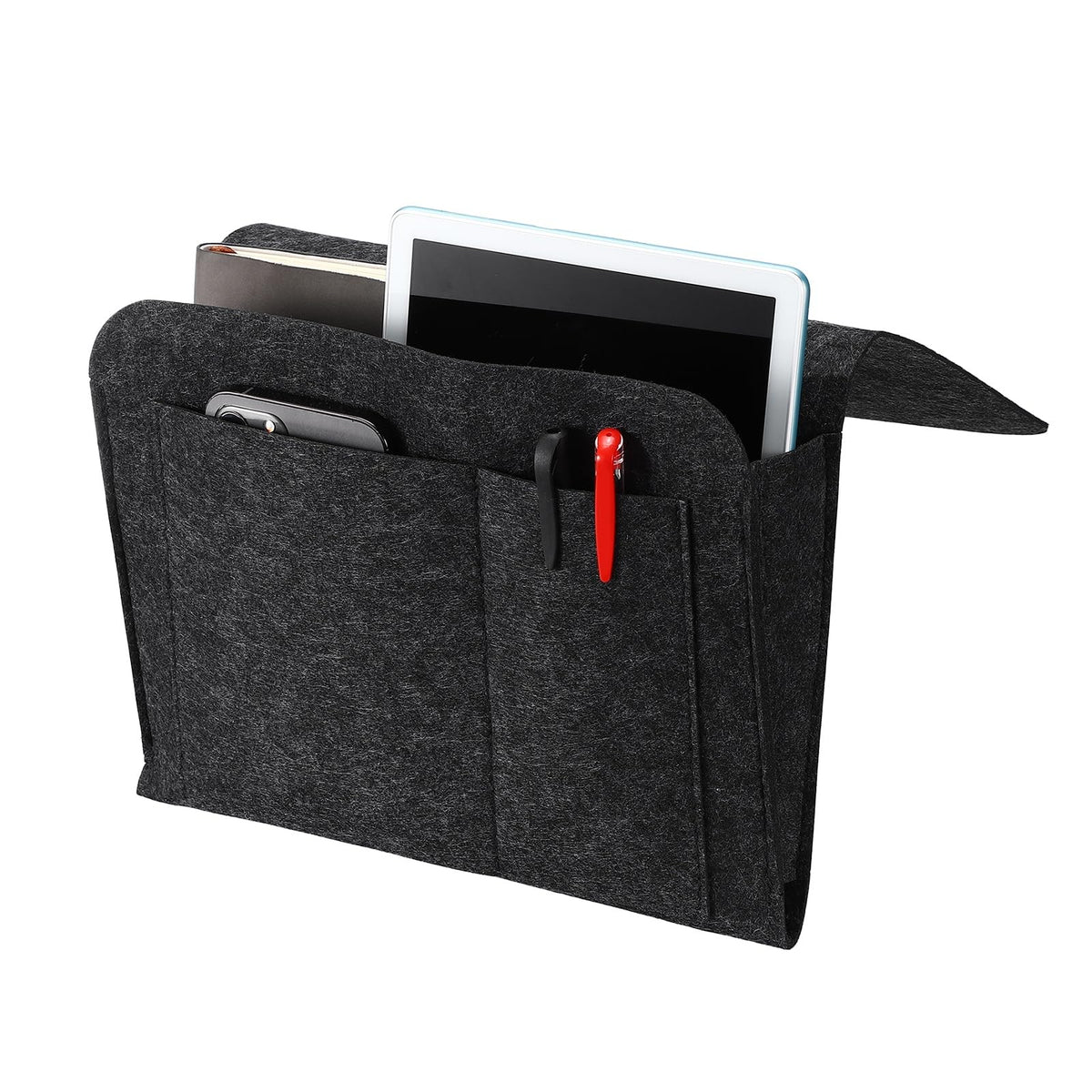 5 Pockets Felt Bedside Storage Organizer, Hanging Caddy for Bedroom Home