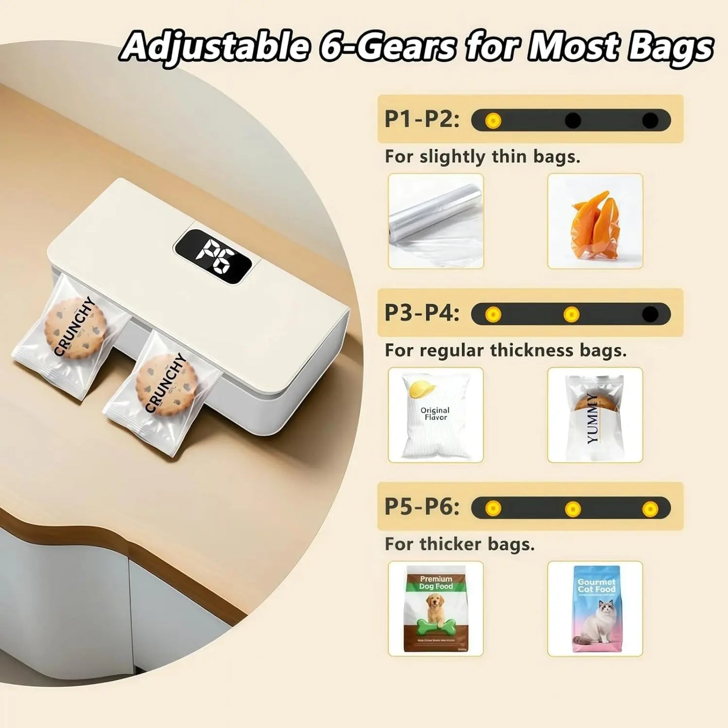 Magnetic Mini Bag Sealer – USB-C Rechargeable Snack Sealer with One-Touch Operation