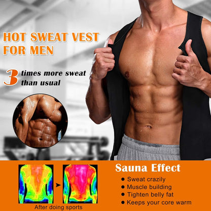 Sweat Vest Tank Top Corset Workout Compression Shirt GYM