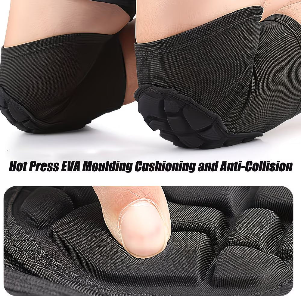 A Pair Knee Pads with Honeycomb Padding Brace Soft Compression Sleeve and Non-Slip